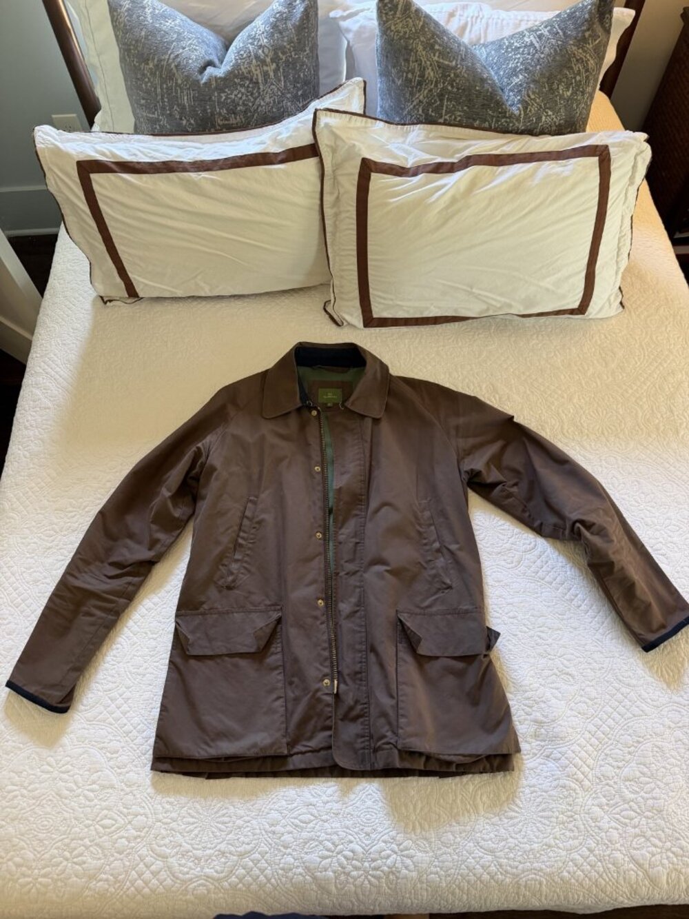 Sid Mashburn Chocolate Dry Wax Field Jacket Mens M